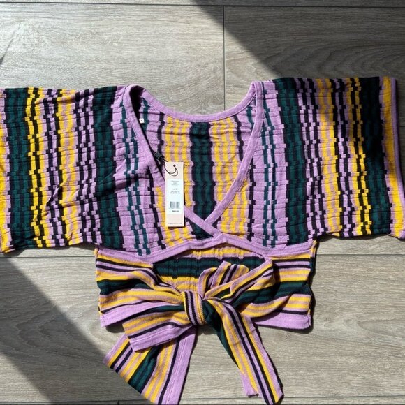 NWT BCBGeneration Crochet Wrap Knit Top - Picture 11 of 14